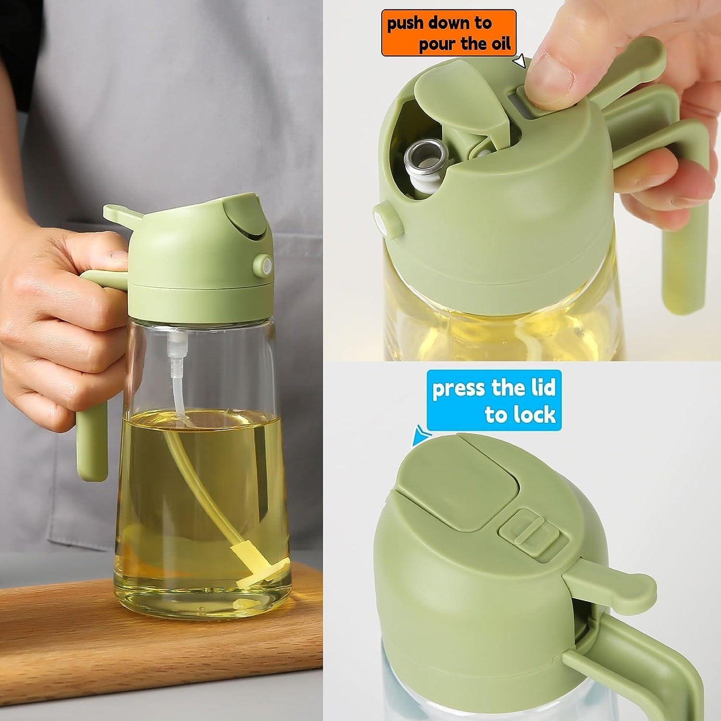 Fit-Friendly 2-in-1 Oil Sprayer: Your Partner in Healthy Cooking